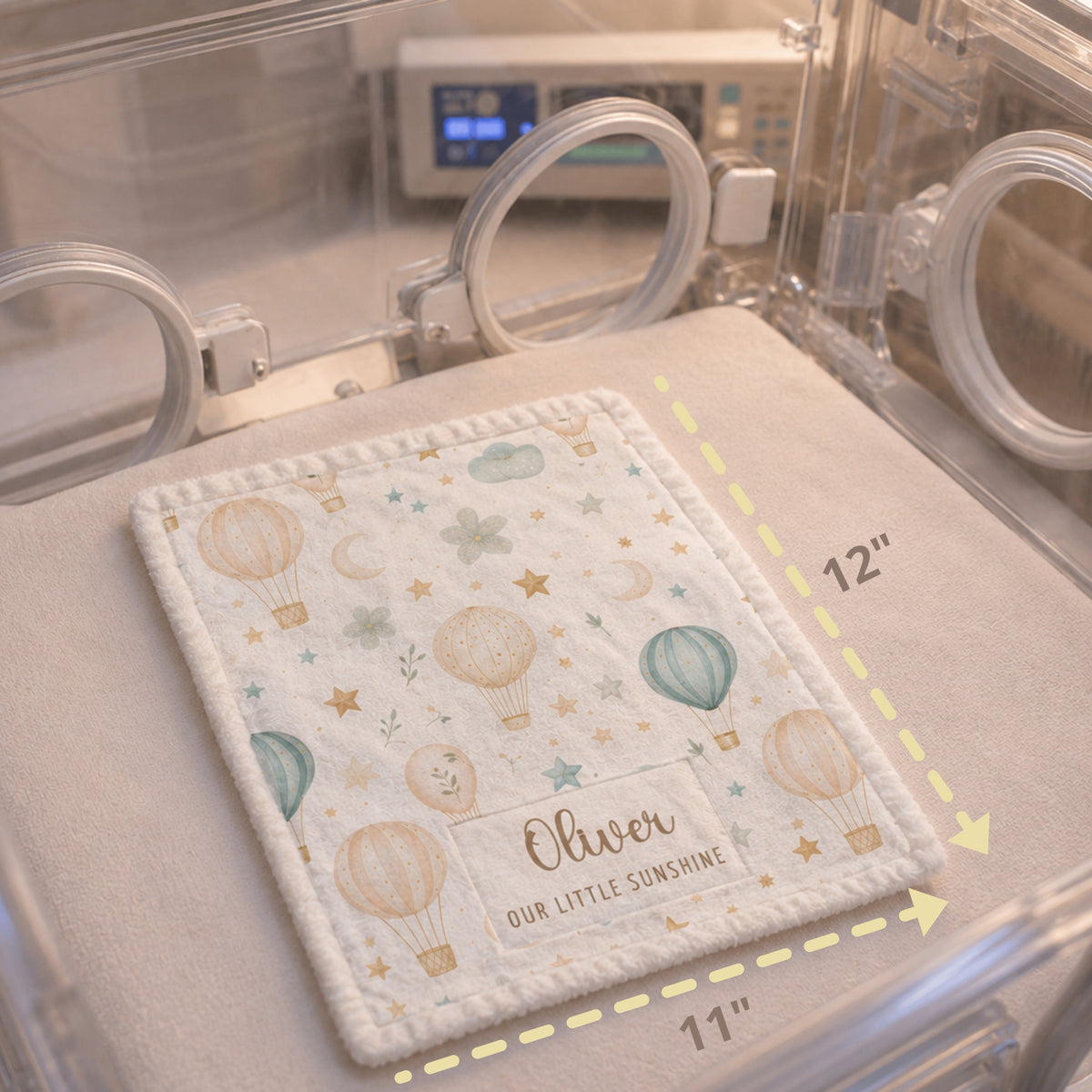 Personalized Hot Air Balloon Scent Bonding Lovey Blanket