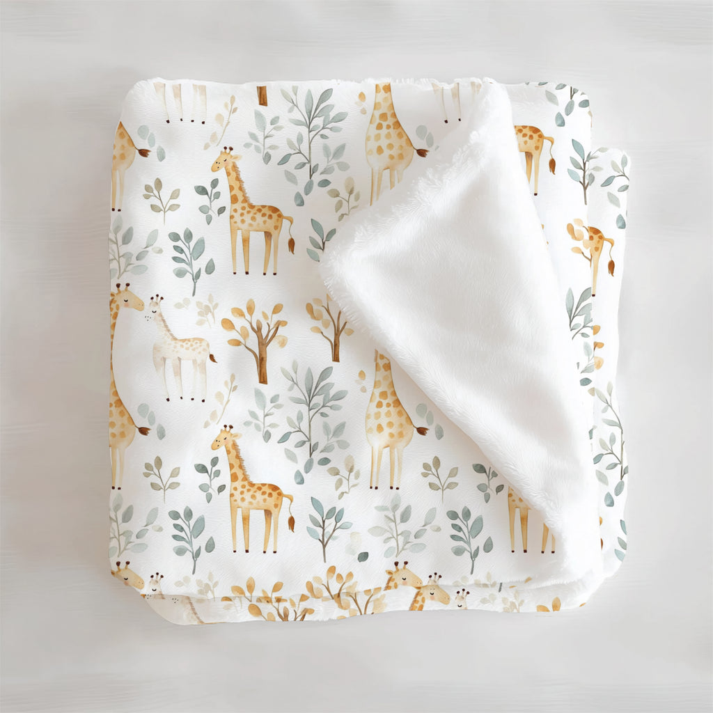 Personalized Giraffe Baby Blanket
