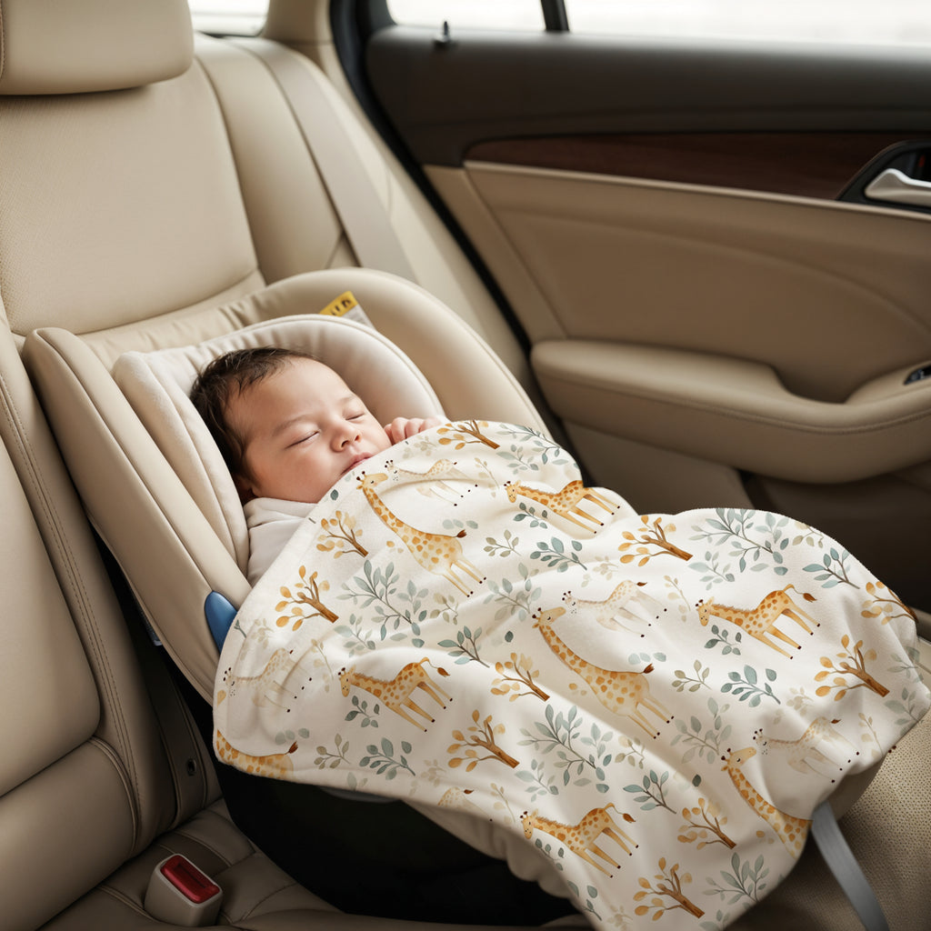 Personalized Giraffe Baby Blanket