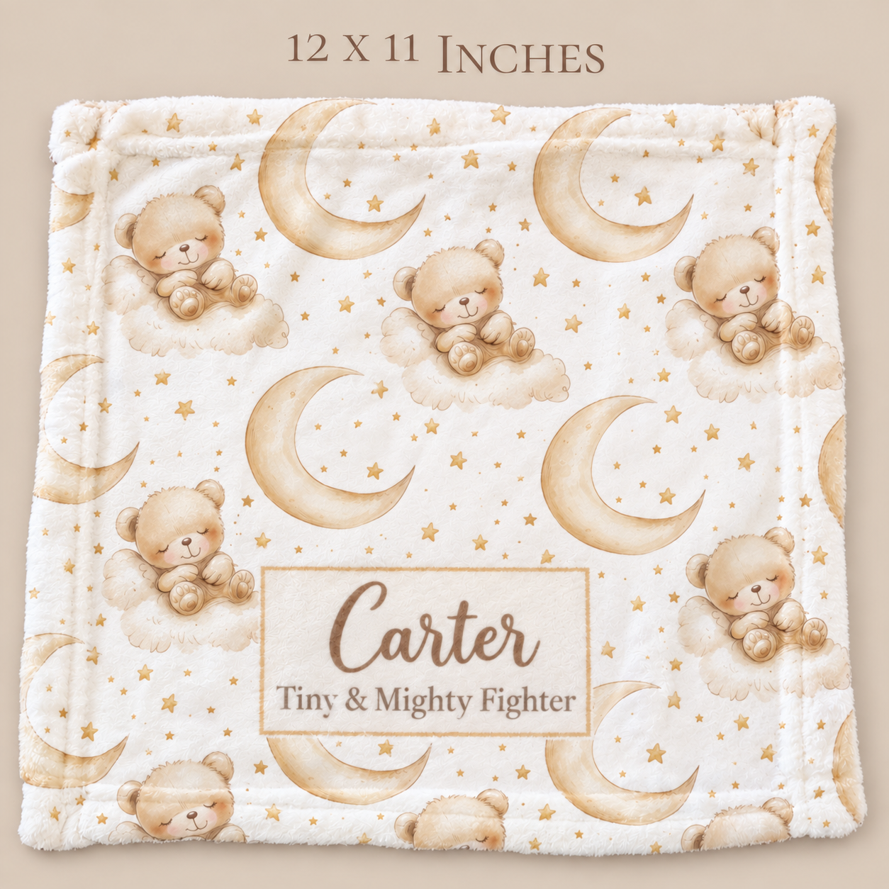 Personalized Bear & Moon Scent Bonding Lovey Blanket
