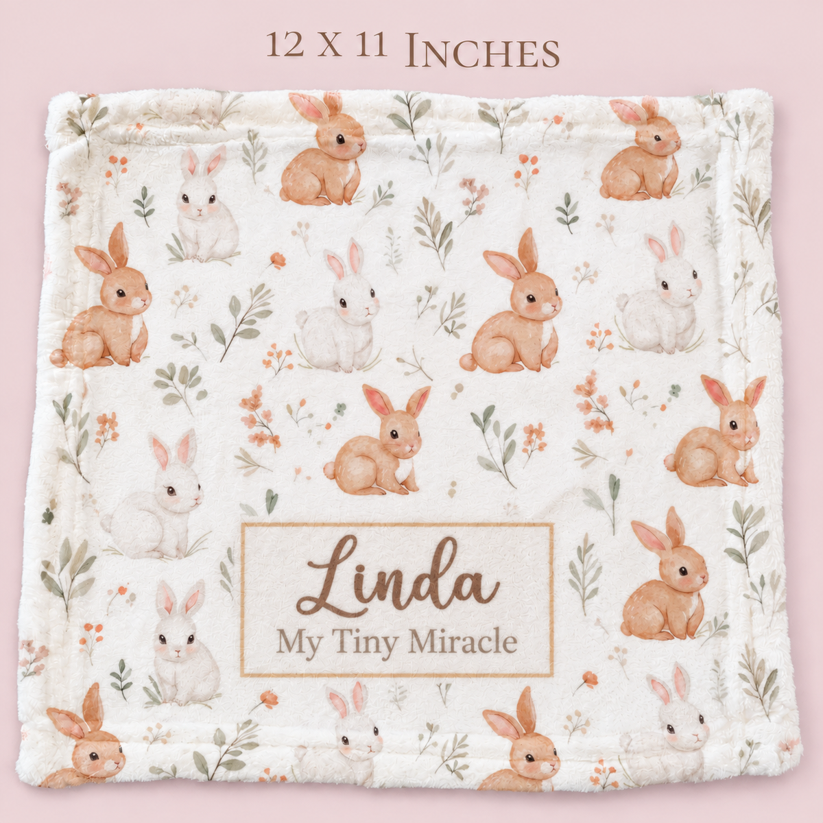 Personalized Bunny Scent Bonding Lovey Blanket