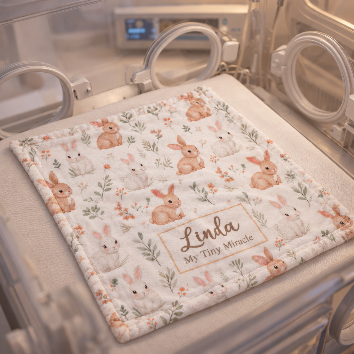 Personalized Bunny Scent Bonding Lovey Blanket
