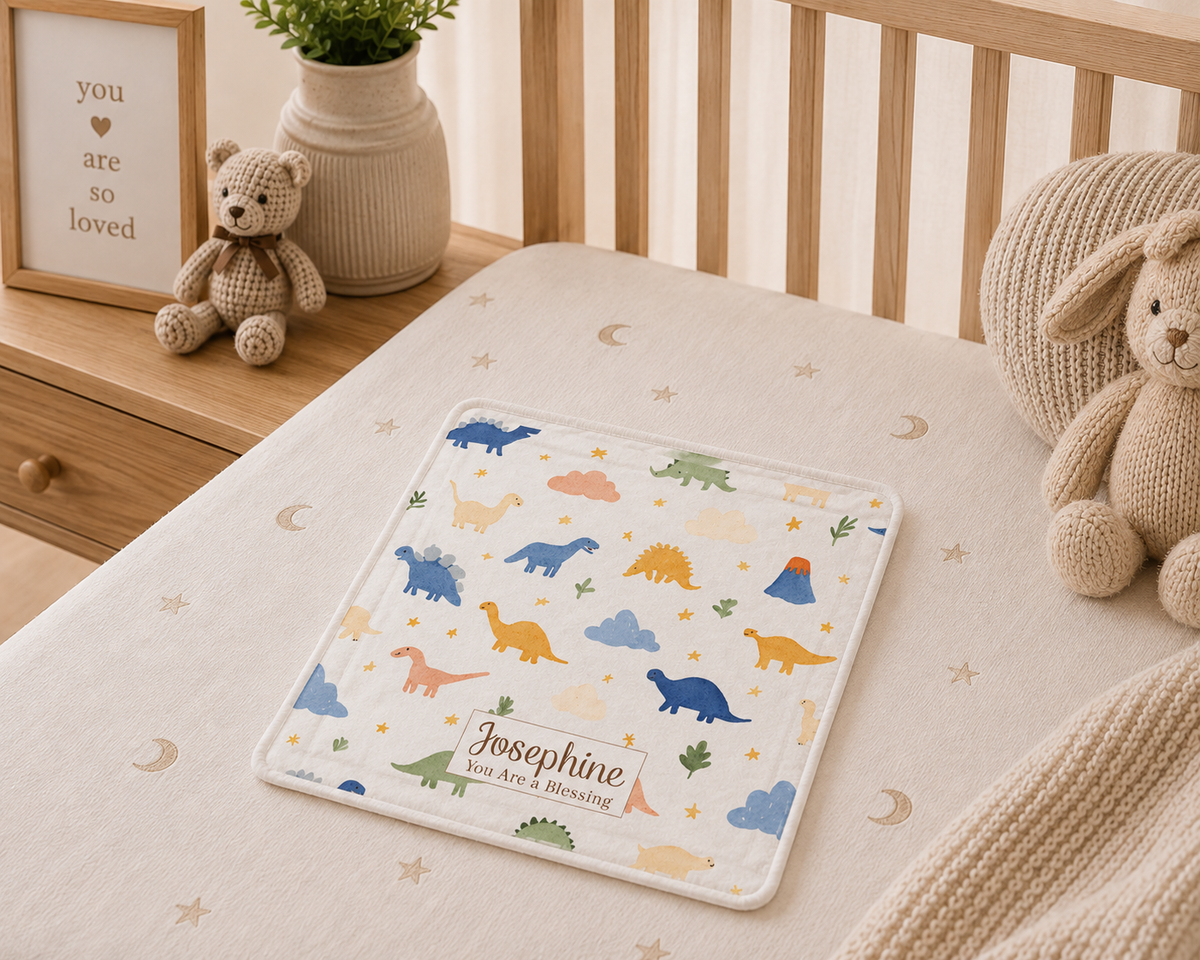 Personalized Dinosaur Scent Bonding Lovey Blanket