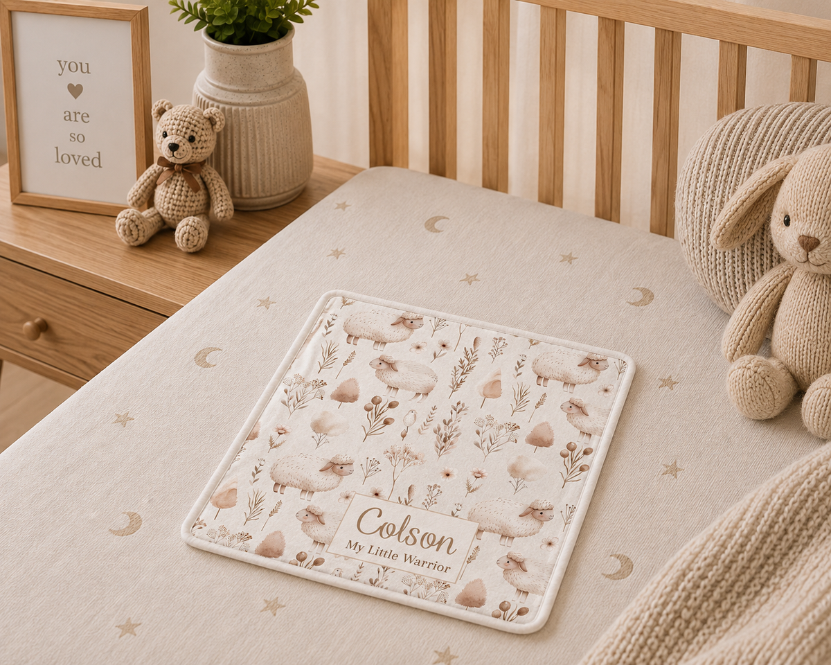 Personalized Sheep Scent Bonding Lovey Blanket