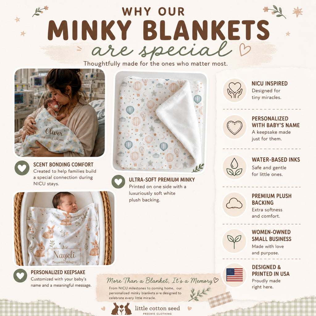 Personalized Born in 2026 Teddy Bear Scent Bonding Lovey Blanket