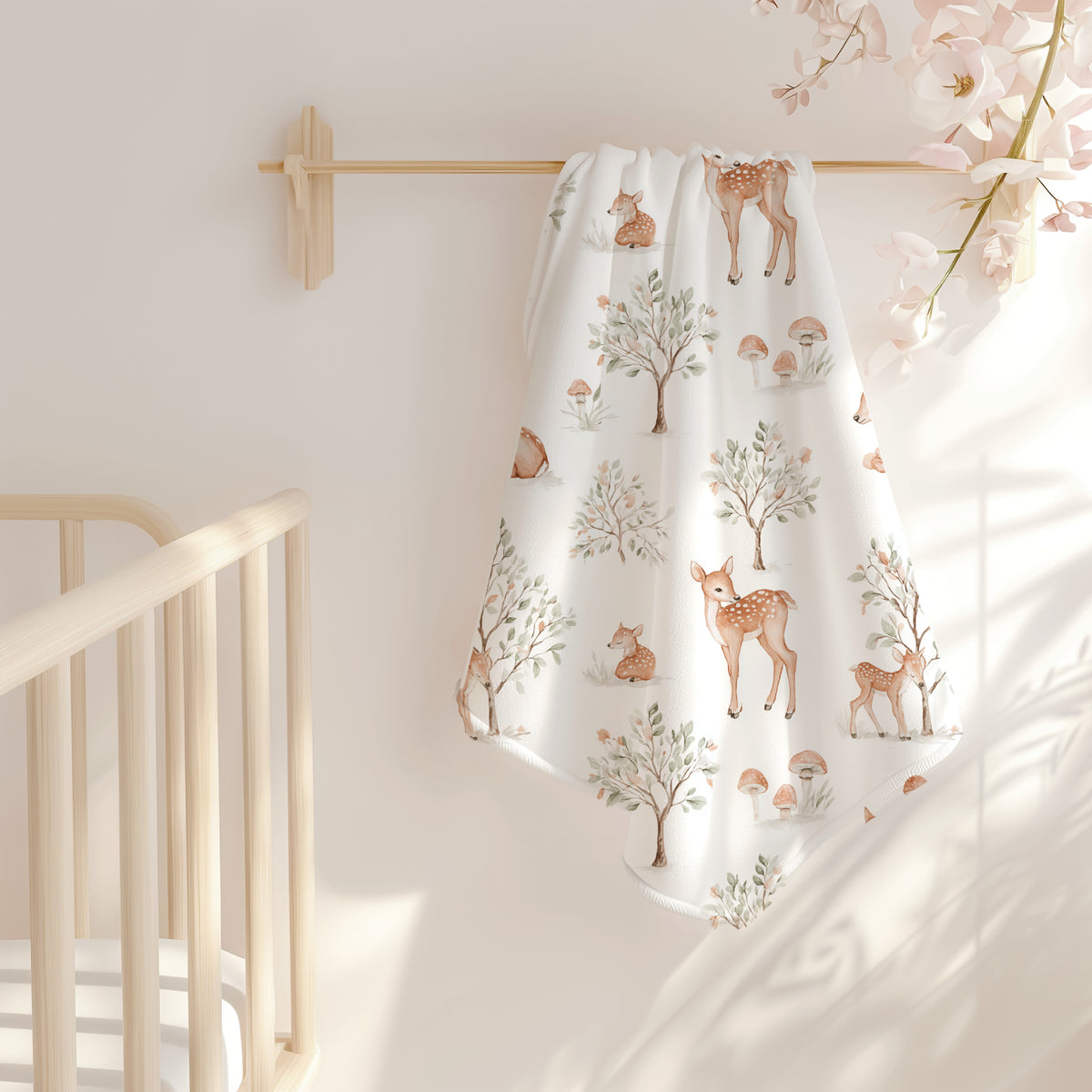 Personalized Woodland Baby Blanket
