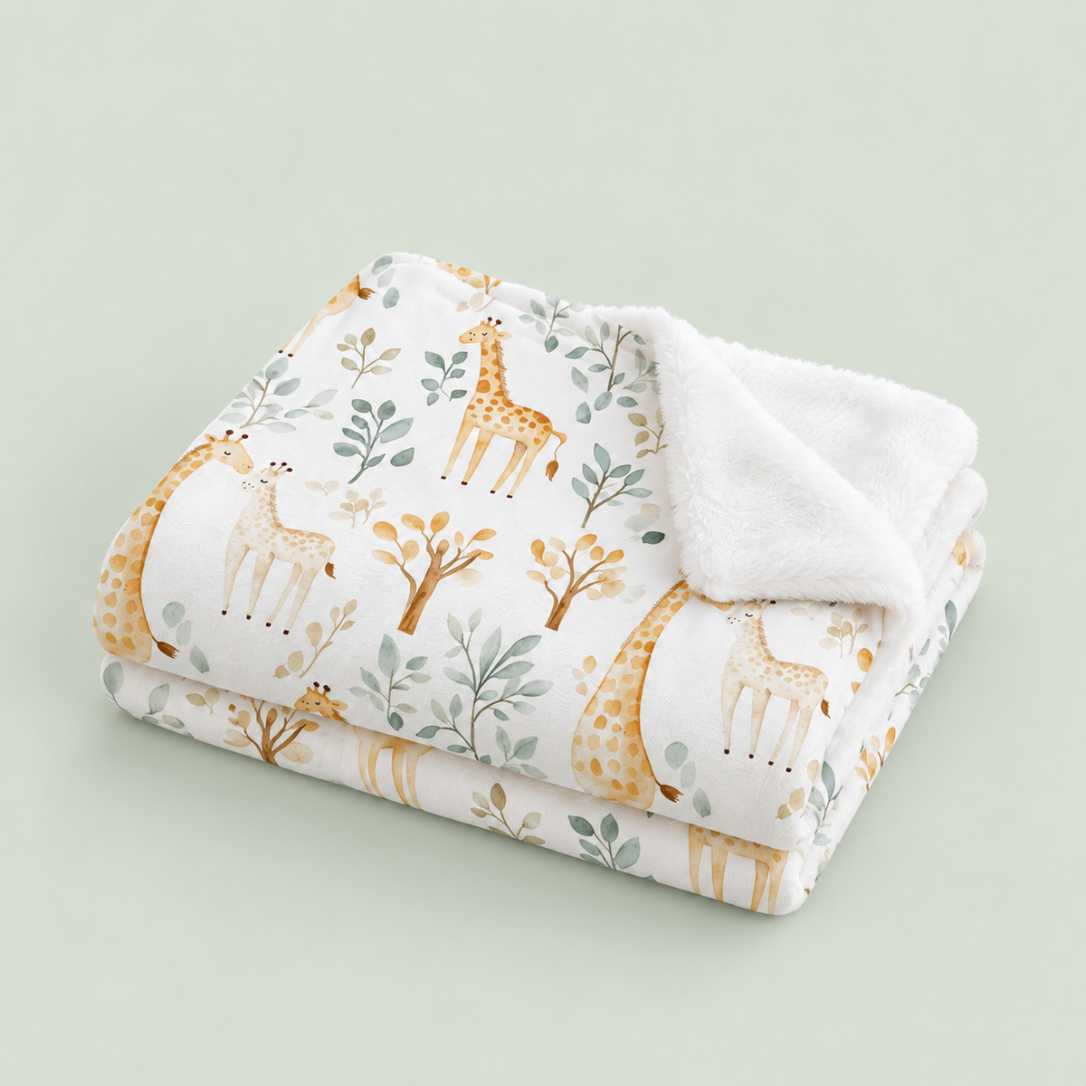 Personalized Giraffe Baby Blanket